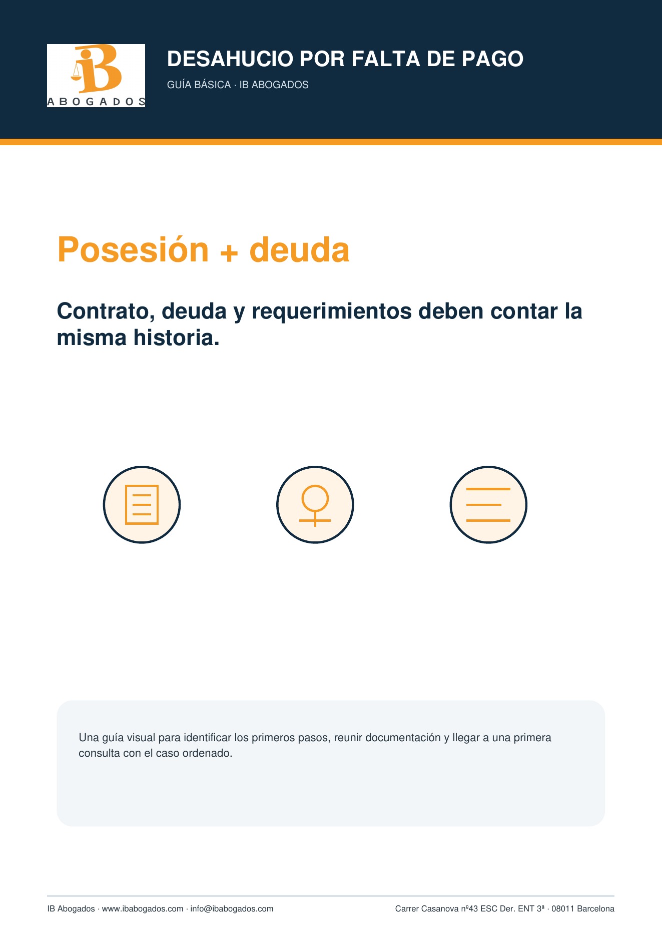 Portada de la guía de desahucio-impago