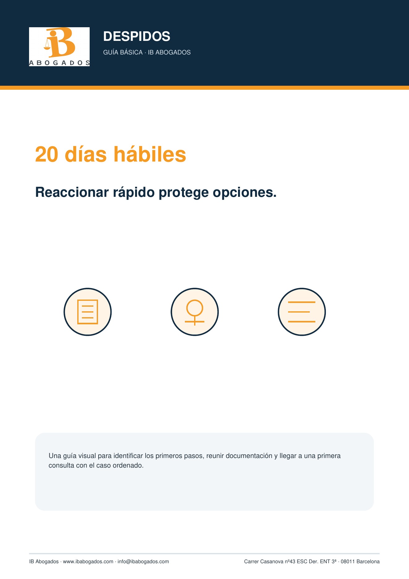 Portada de la guía de despidos